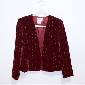 W by Worth Vintage Velvet Blazer, Size 8